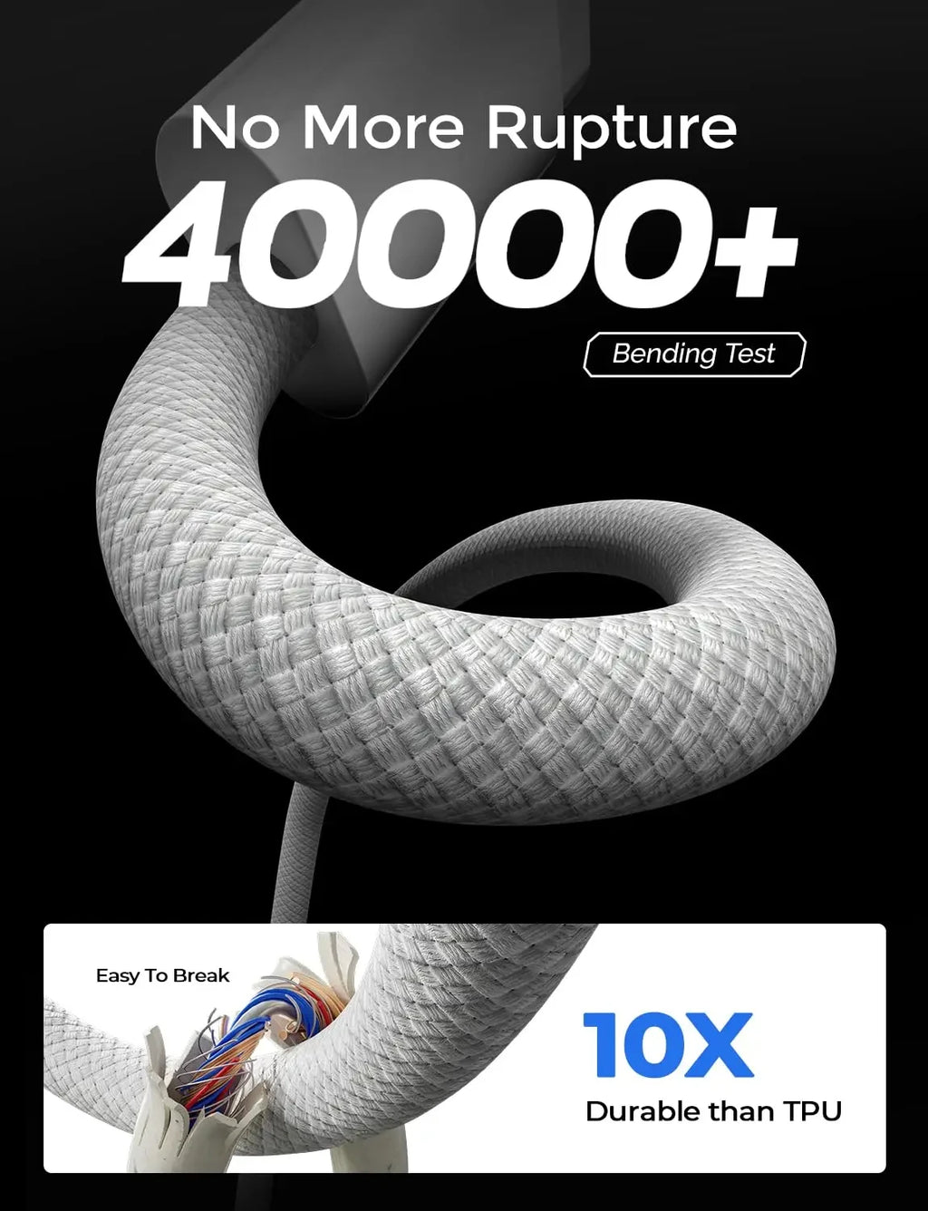 כבל טעינה USB‑C ל־USB‑C במבחר צבעים ואורכים